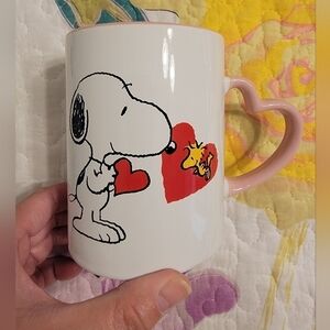 NWOT Snoopy Mug with Heart Shaped Handle
